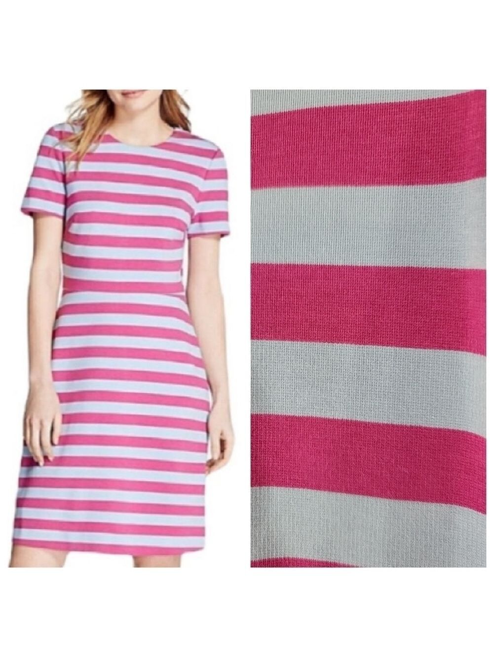 Brooks Brothers M MEDIUM Striped Sheath Dress